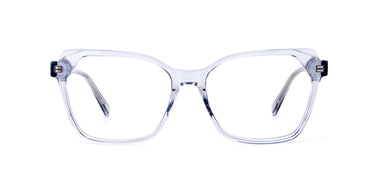 Women Urban Eyeglasses: Pepa-Grey Transparent - SpaceSMART Eye Clinic (Front View)